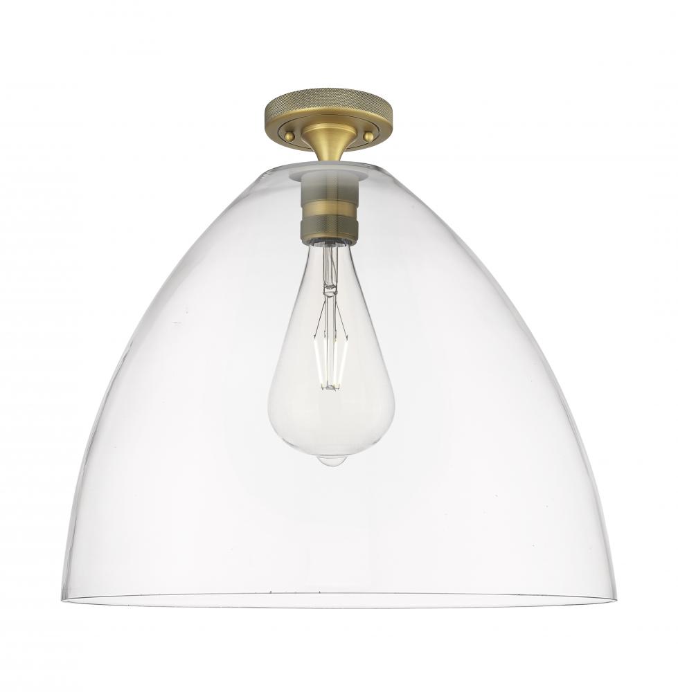 Crown Point - 1 Light - 16 inch - Brushed Brass - Flush Mount