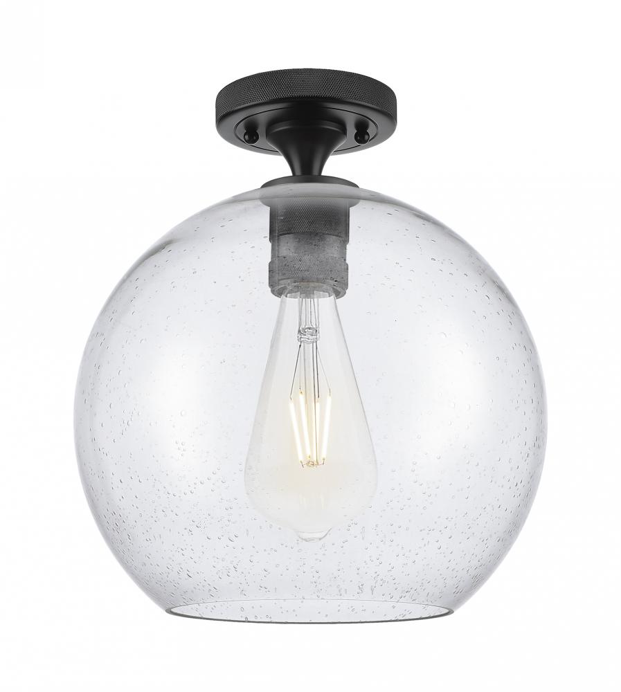 Crown Point - 1 Light - 10 inch - Matte Black - Flush Mount