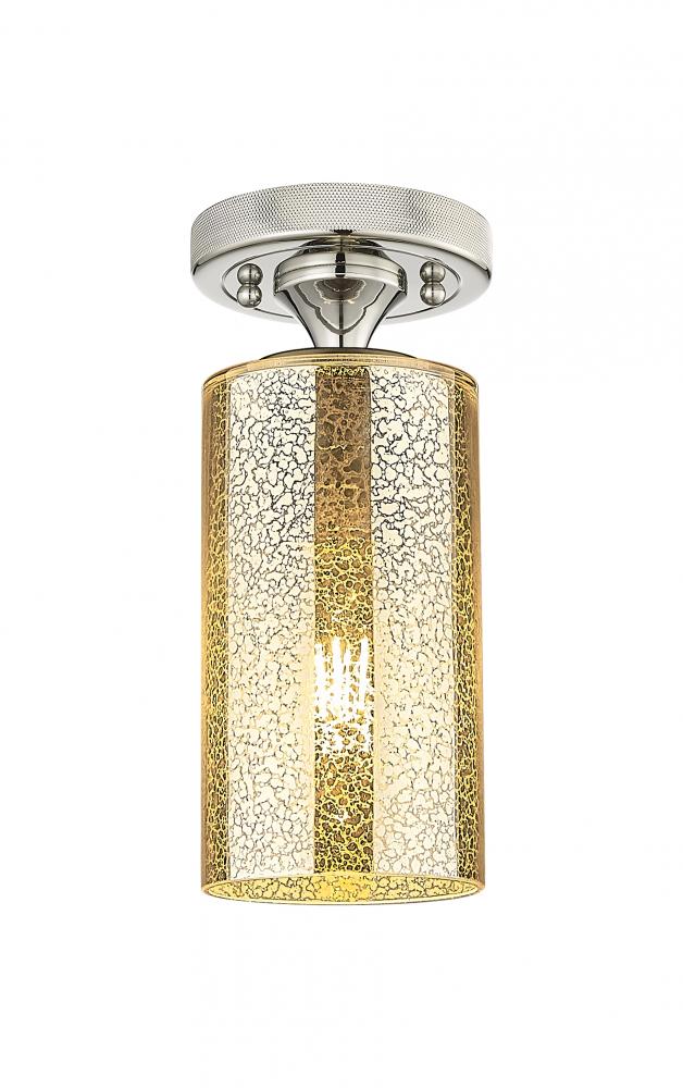 Crown Point - 1 Light - 5 inch - Polished Nickel - Flush Mount