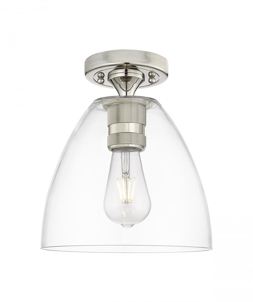 Crown Point - 1 Light - 9 inch - Polished Nickel - Flush Mount