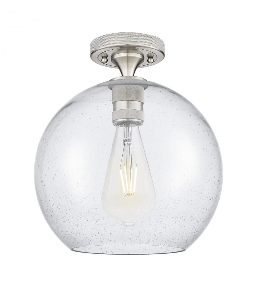 Crown Point - 1 Light - 10 inch - Satin Nickel - Flush Mount