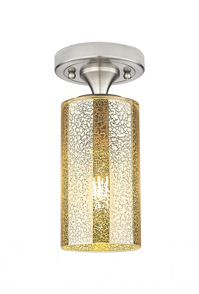 Crown Point - 1 Light - 5 inch - Satin Nickel - Flush Mount