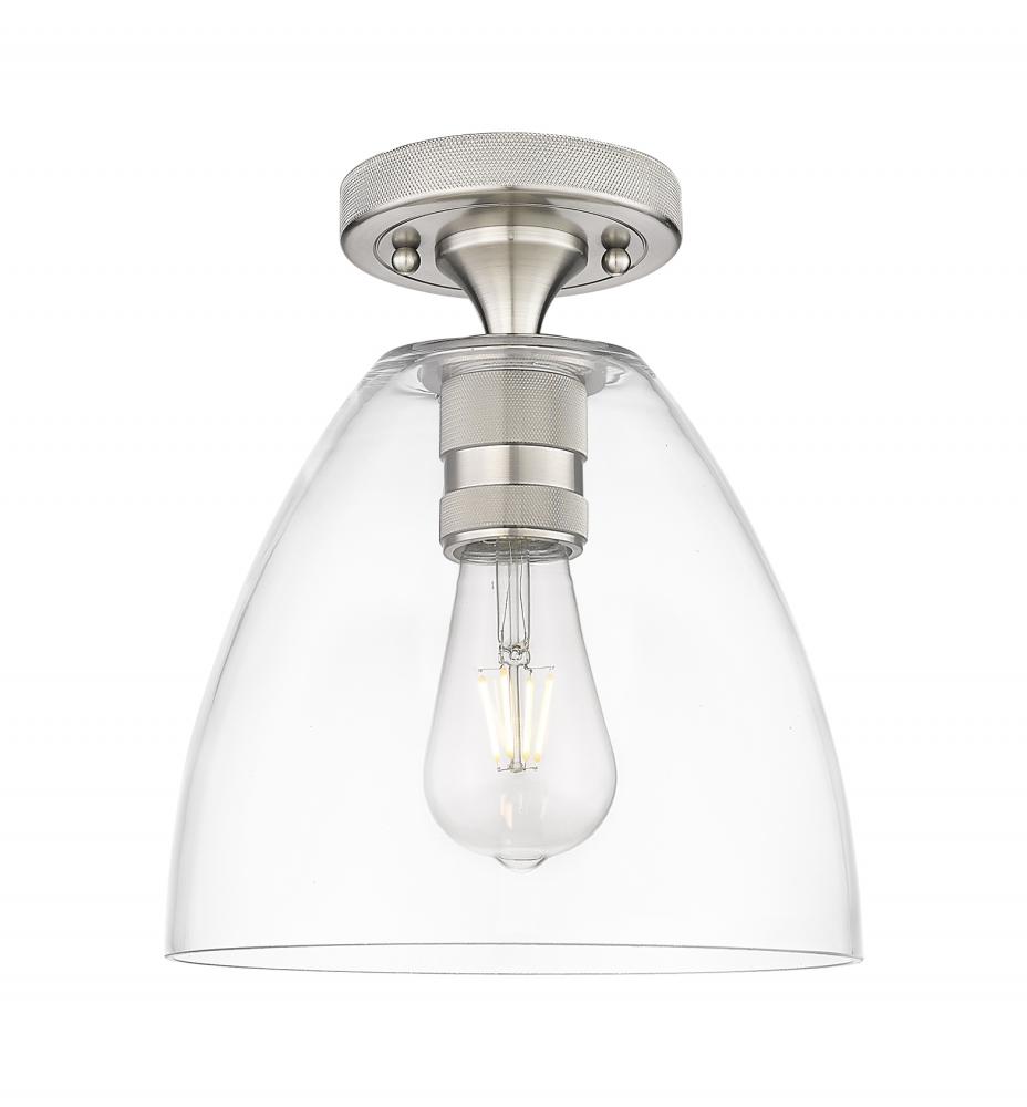 Crown Point - 1 Light - 9 inch - Satin Nickel - Flush Mount