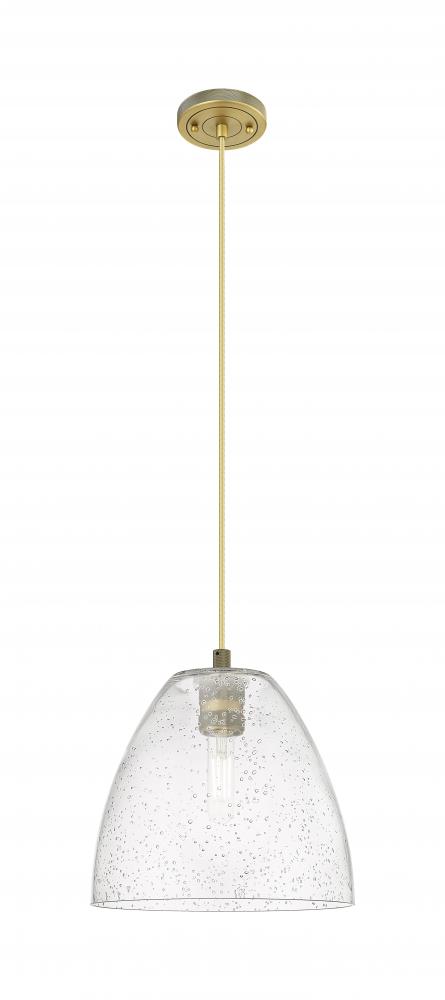 Crown Point - 1 Light - 9 inch - Brushed Brass - Pendant