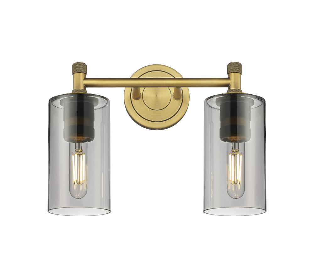 Crown Point - 2 Light - 14 inch - Brushed Brass - Bath Vanity Light