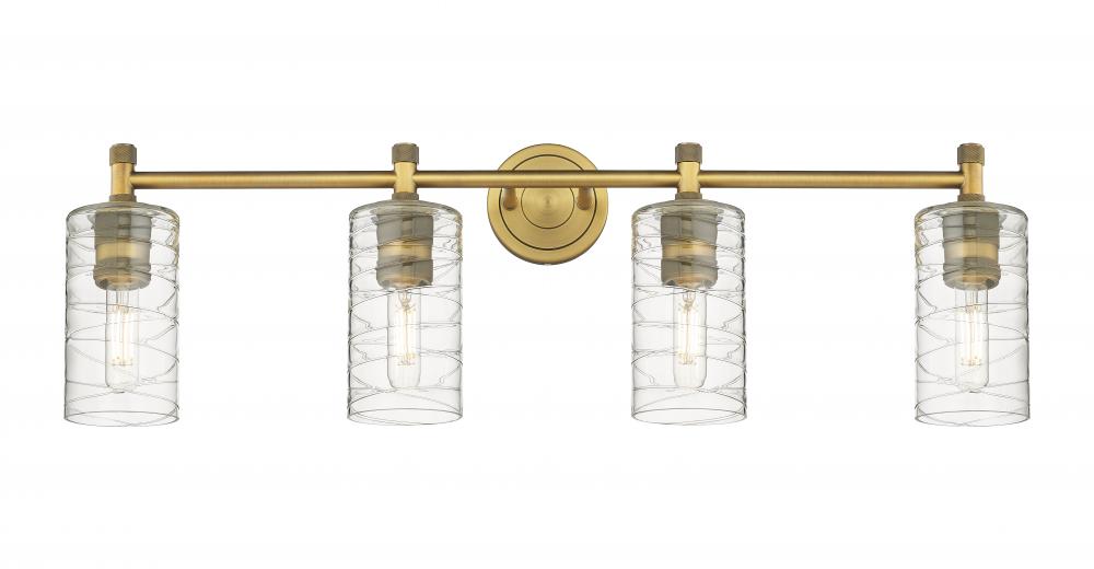 Crown Point - 4 Light - 34 inch - Brushed Brass - Bath Vanity Light