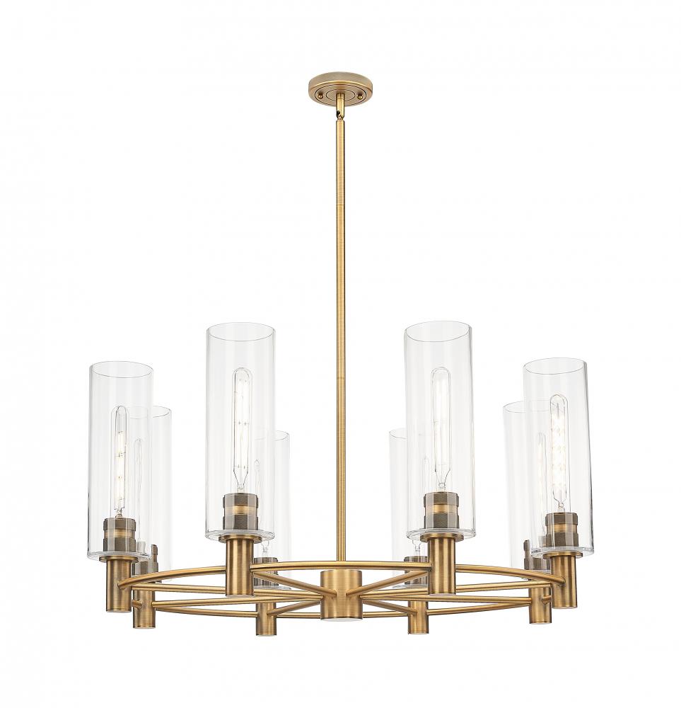 Crown Point - 8 Light - 32 inch - Brushed Brass - Chandelier