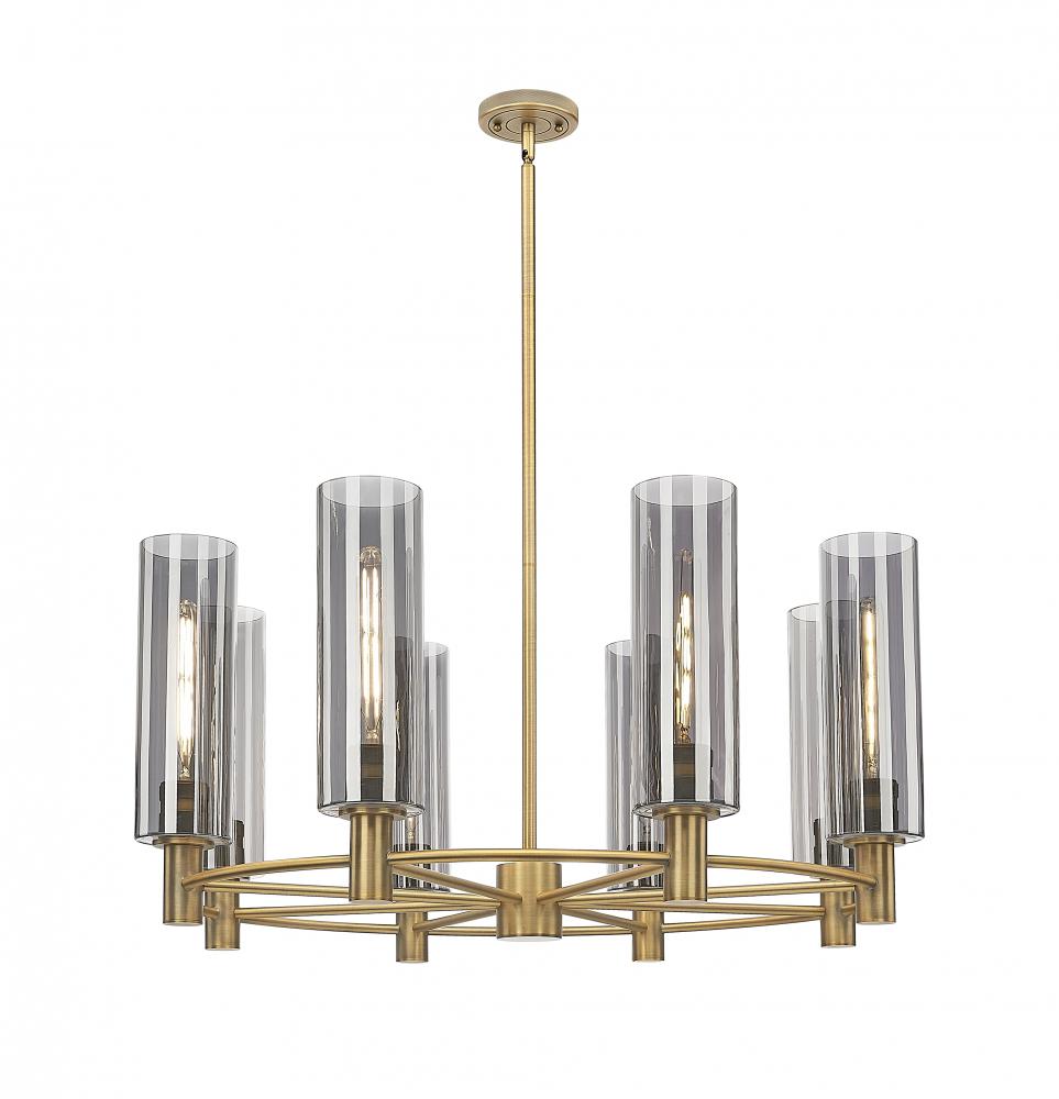 Crown Point - 8 Light - 32 inch - Brushed Brass - Chandelier