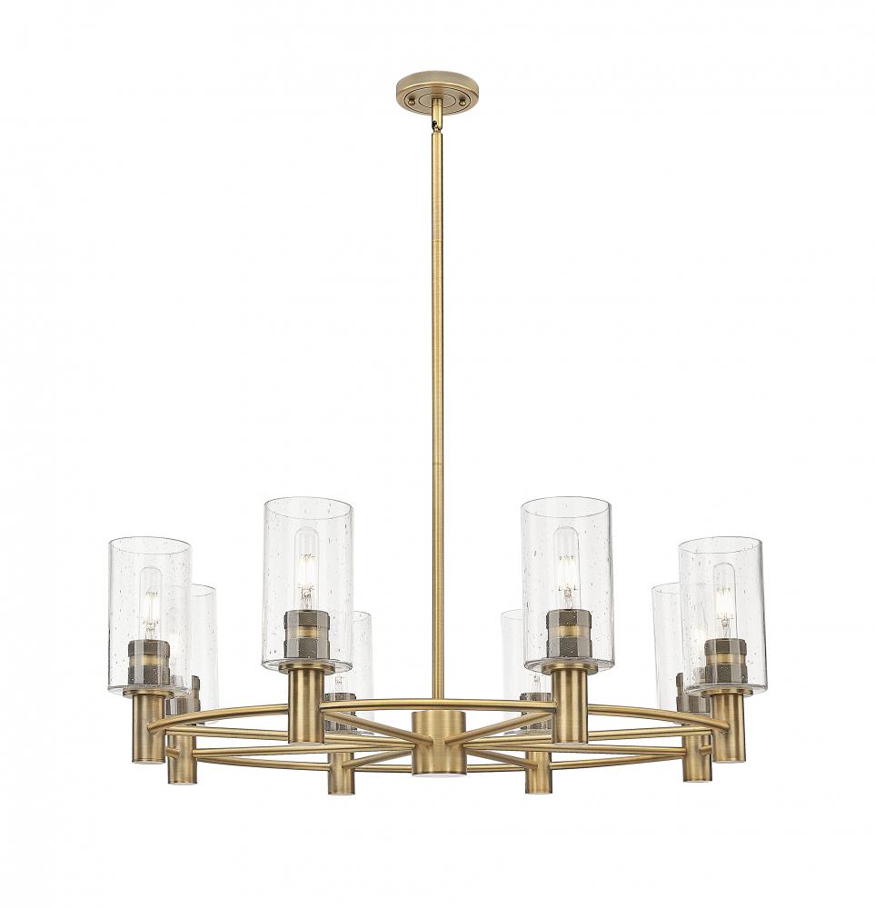 Crown Point - 8 Light - 32 inch - Brushed Brass - Chandelier
