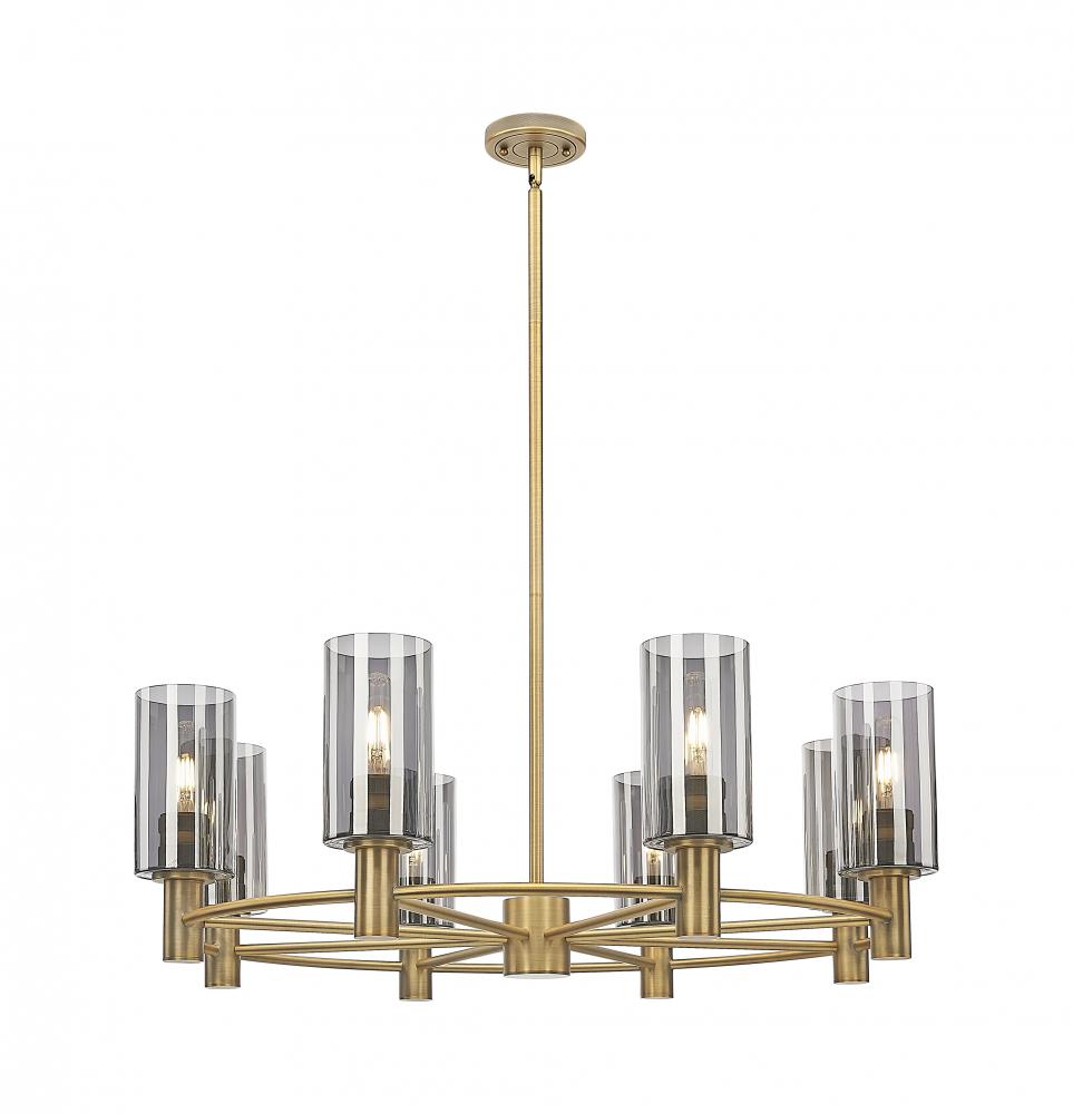 Crown Point - 8 Light - 32 inch - Brushed Brass - Chandelier