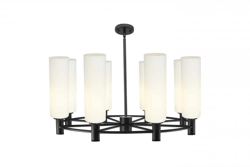 Crown Point - 8 Light - 32 inch - Matte Black - Chandelier