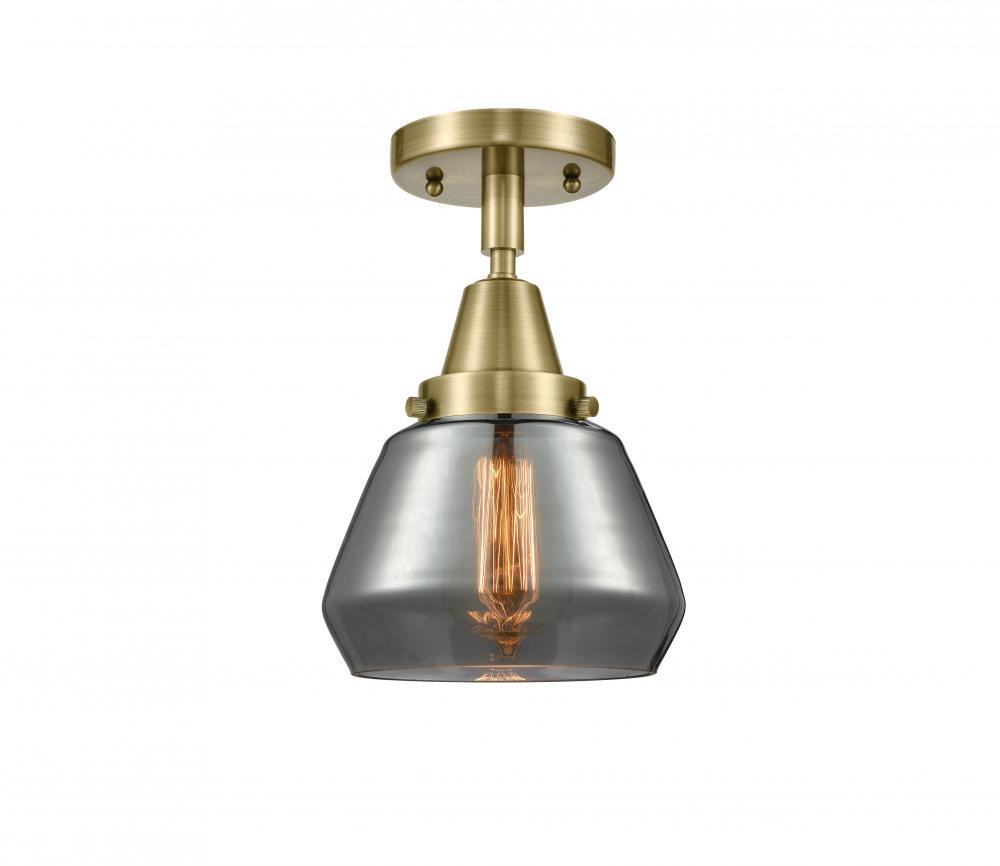 Fulton - 1 Light - 7 inch - Antique Brass - Semi-Flush Mount