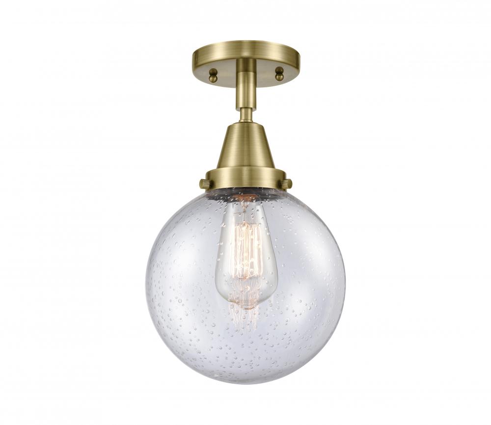 Beacon - 1 Light - 8 inch - Antique Brass - Semi-Flush Mount