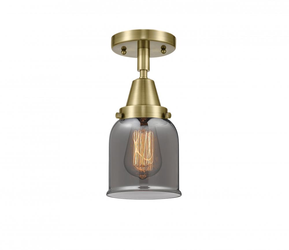 Bell - 1 Light - 5 inch - Antique Brass - Semi-Flush Mount