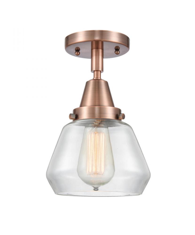 Fulton - 1 Light - 7 inch - Antique Copper - Semi-Flush Mount