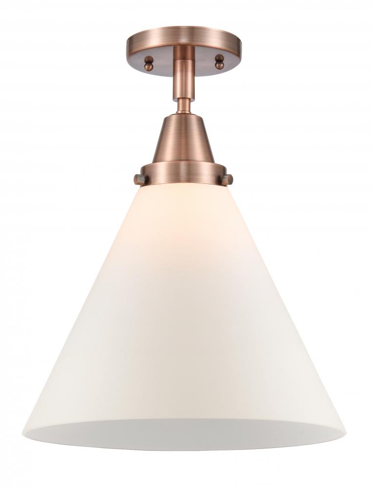 Cone - 1 Light - 12 inch - Antique Copper - Semi-Flush Mount