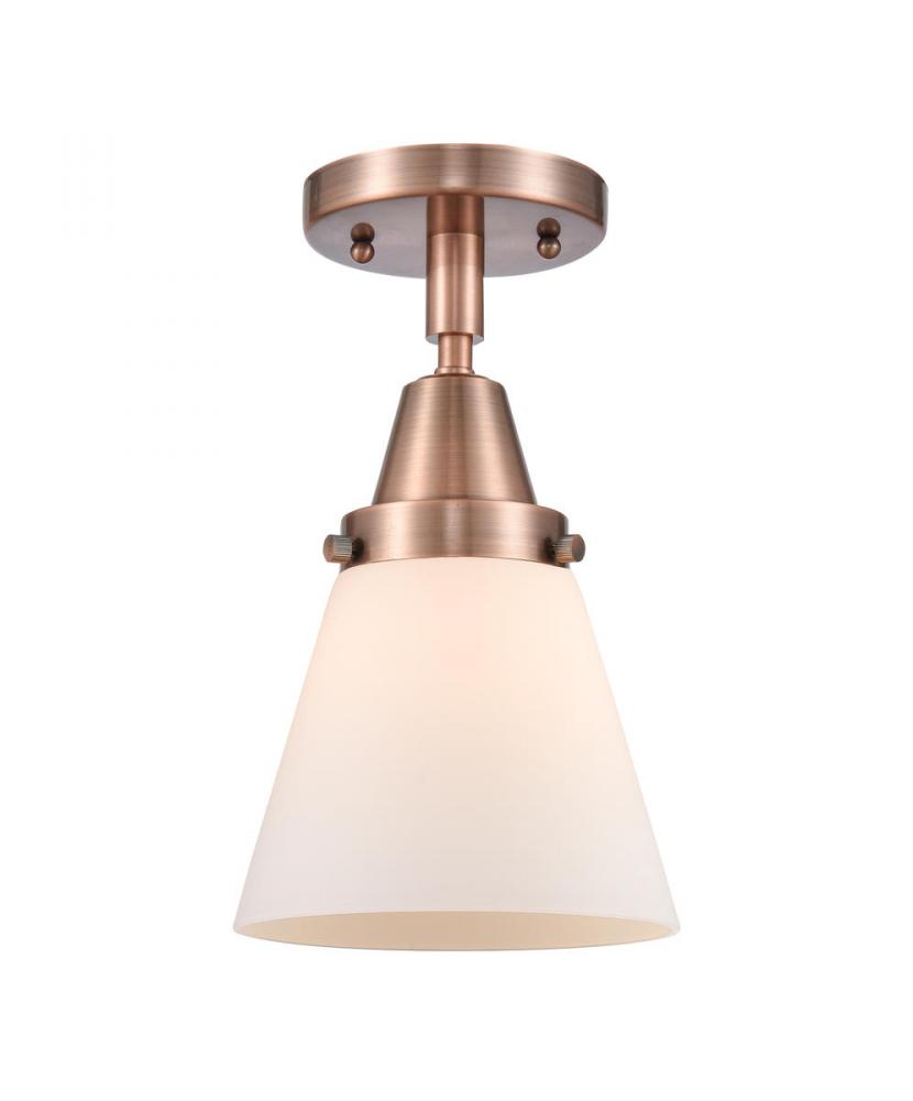Cone - 1 Light - 6 inch - Antique Copper - Semi-Flush Mount