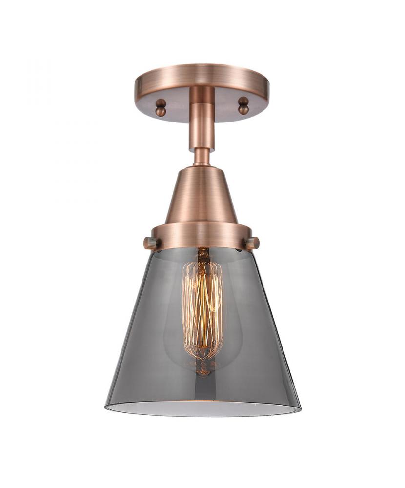 Cone - 1 Light - 6 inch - Antique Copper - Semi-Flush Mount