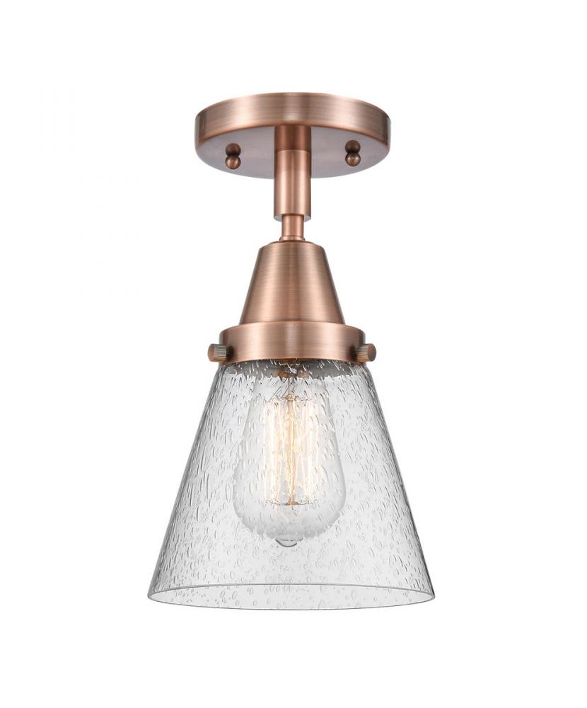 Cone - 1 Light - 6 inch - Antique Copper - Semi-Flush Mount
