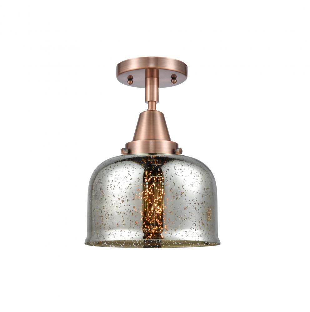 Bell - 1 Light - 8 inch - Antique Copper - Semi-Flush Mount