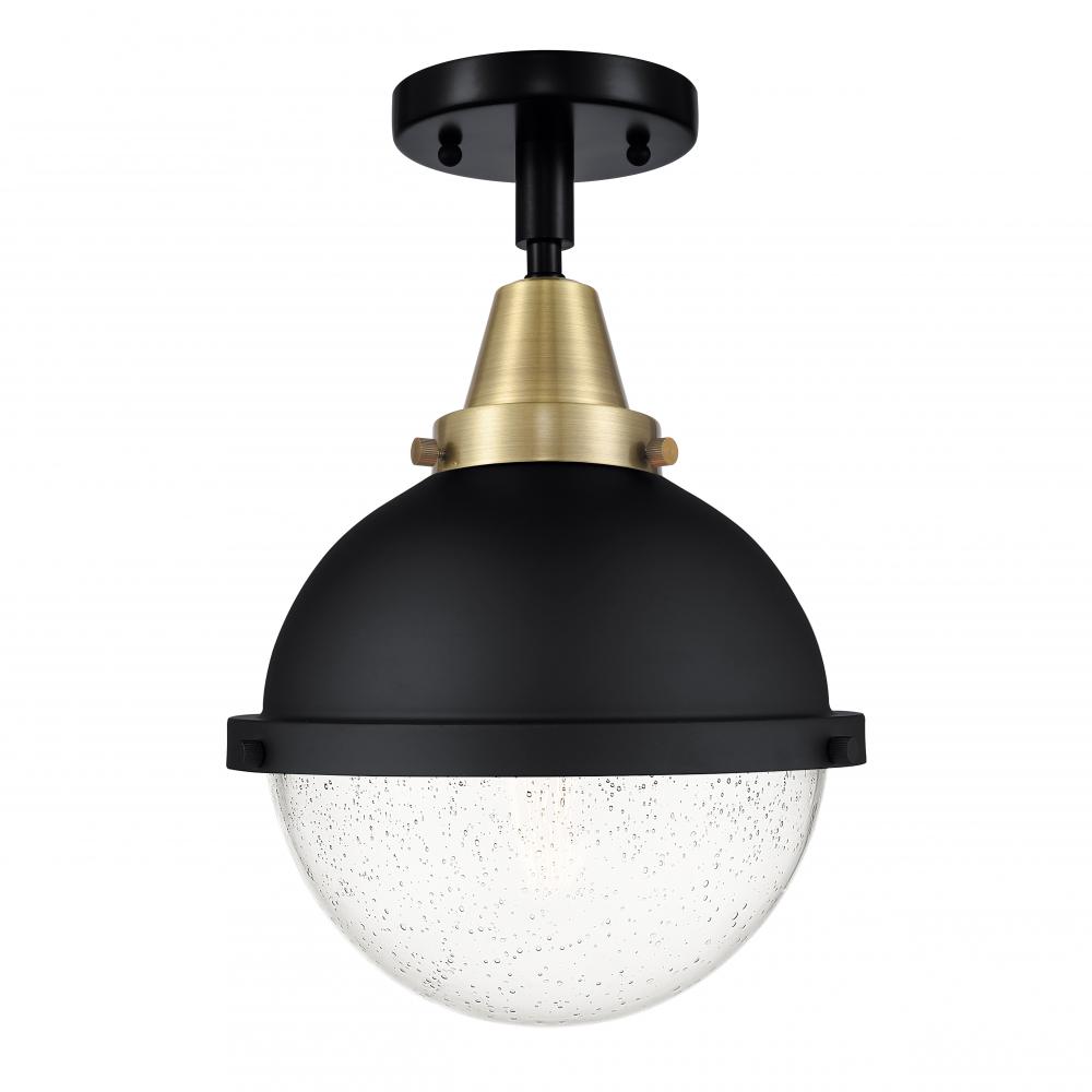 Hampden - 1 Light - 9 inch - Black Antique Brass - Semi-Flush Mount
