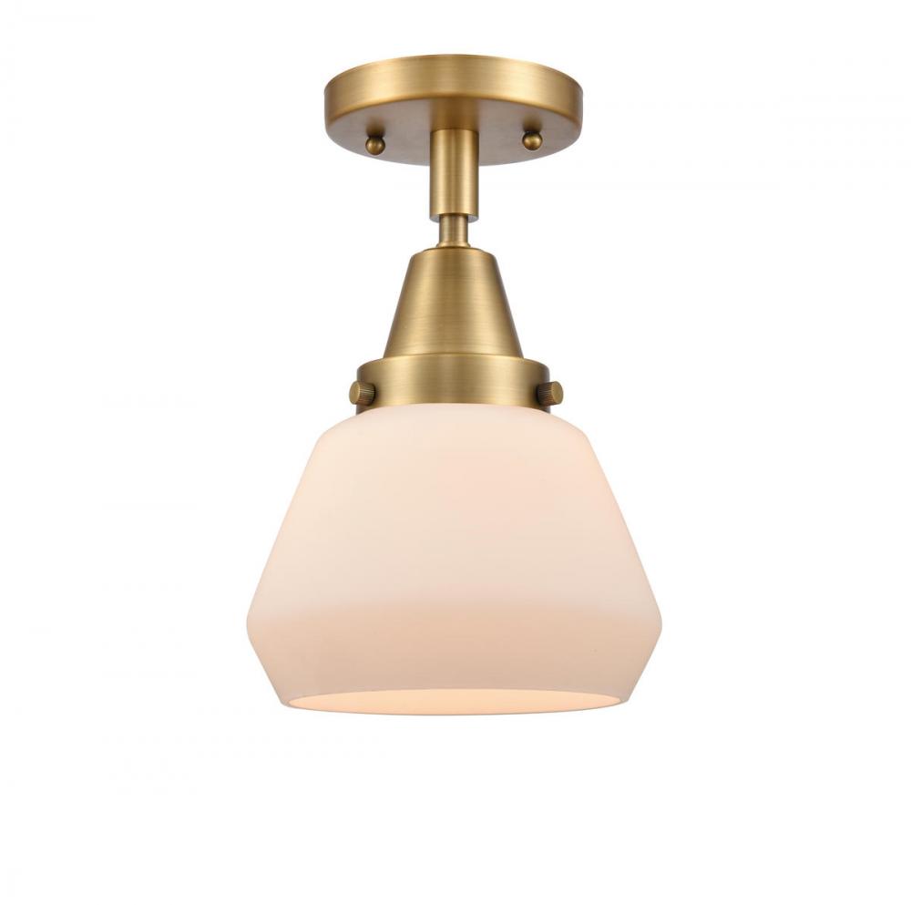 Fulton - 1 Light - 7 inch - Brushed Brass - Semi-Flush Mount