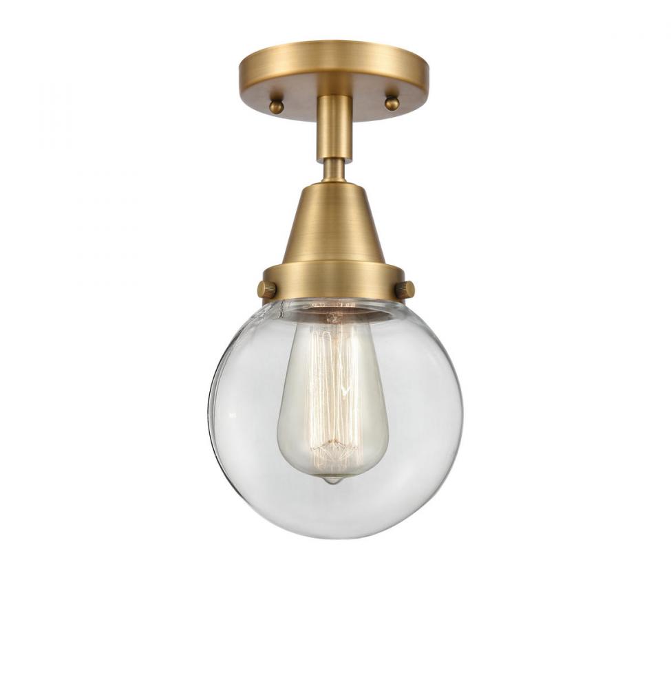 Beacon - 1 Light - 6 inch - Brushed Brass - Semi-Flush Mount