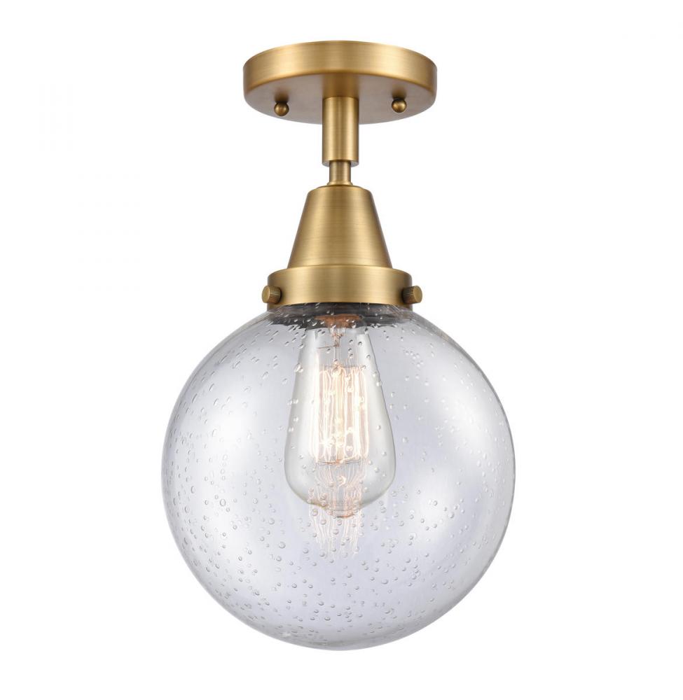 Beacon - 1 Light - 8 inch - Brushed Brass - Semi-Flush Mount