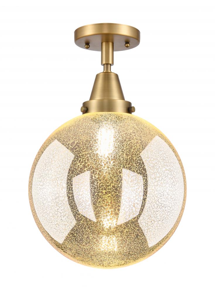 Beacon - 1 Light - 10 inch - Brushed Brass - Semi-Flush Mount