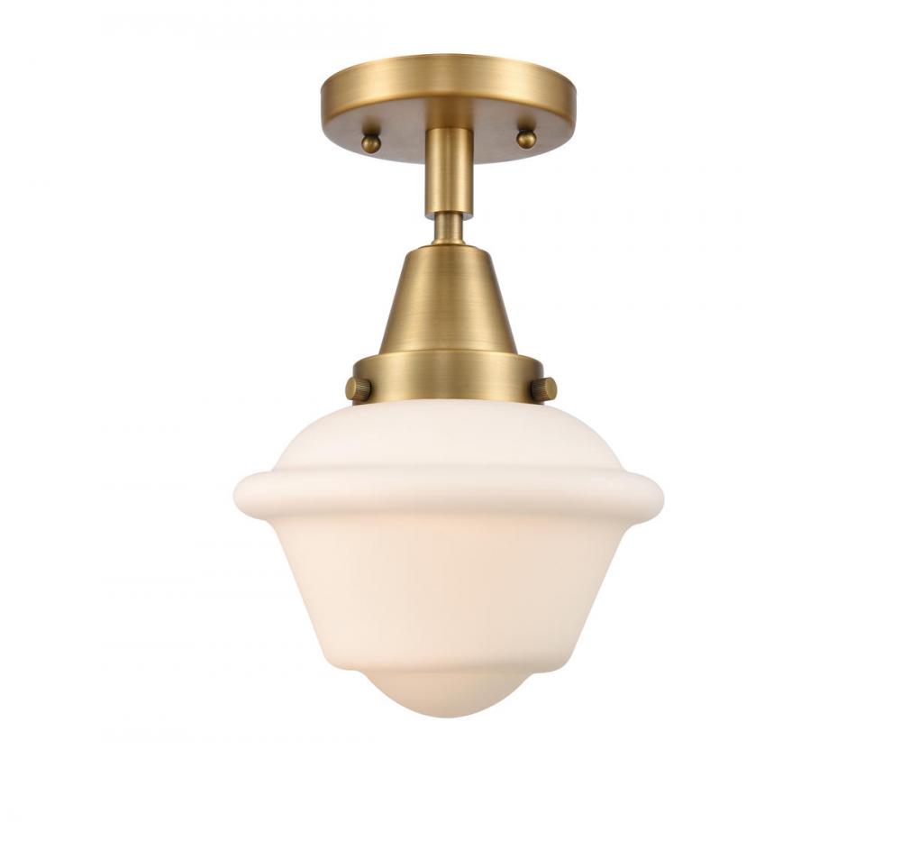 Oxford - 1 Light - 8 inch - Brushed Brass - Semi-Flush Mount