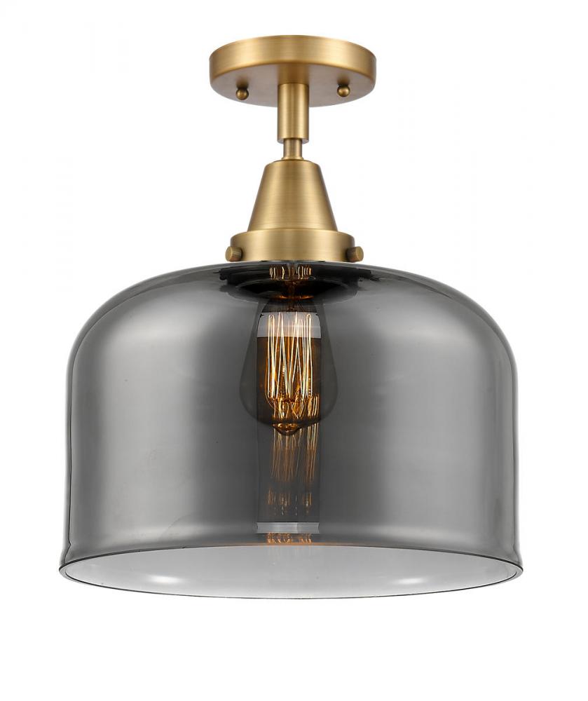 Bell - 1 Light - 12 inch - Brushed Brass - Semi-Flush Mount