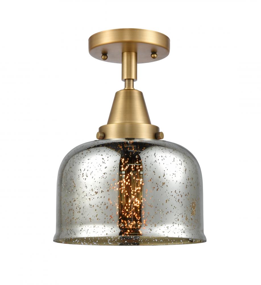 Bell - 1 Light - 8 inch - Brushed Brass - Semi-Flush Mount
