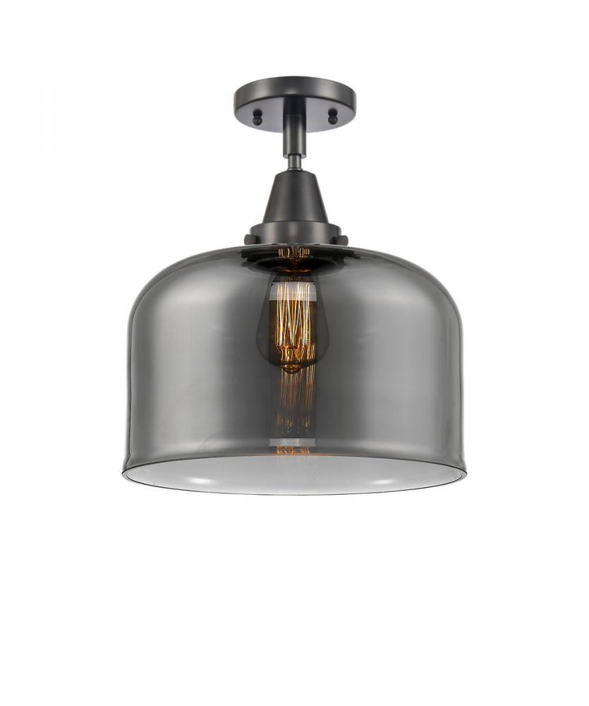 Bell - 1 Light - 12 inch - Matte Black - Semi-Flush Mount