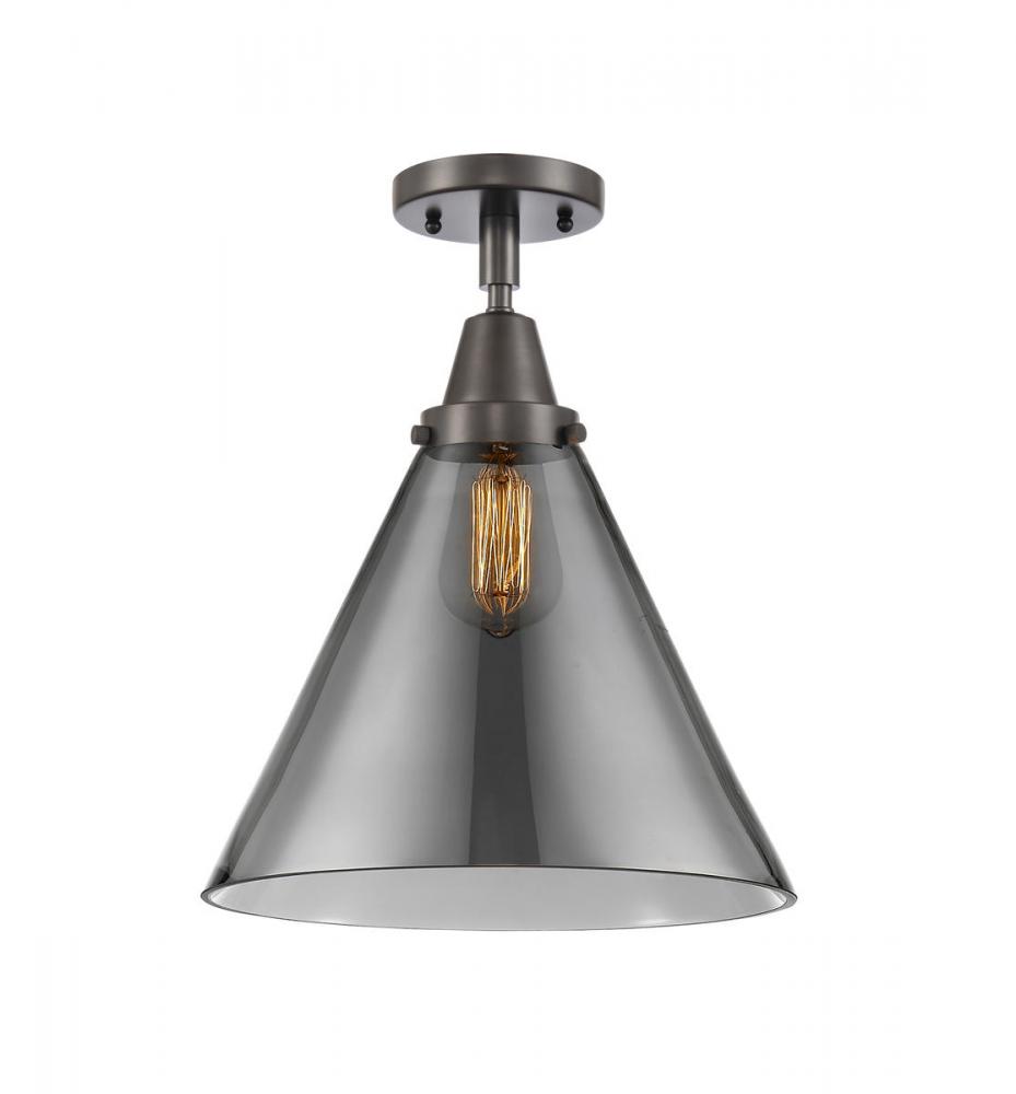 Cone - 1 Light - 12 inch - Oil Rubbed Bronze - Semi-Flush Mount