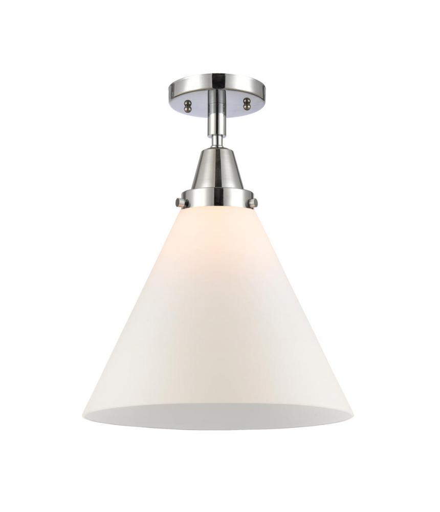 Cone - 1 Light - 12 inch - Polished Chrome - Semi-Flush Mount