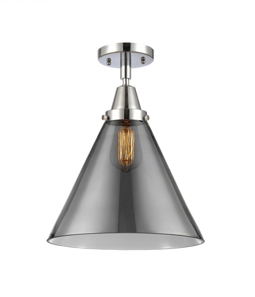 Cone - 1 Light - 12 inch - Polished Chrome - Semi-Flush Mount