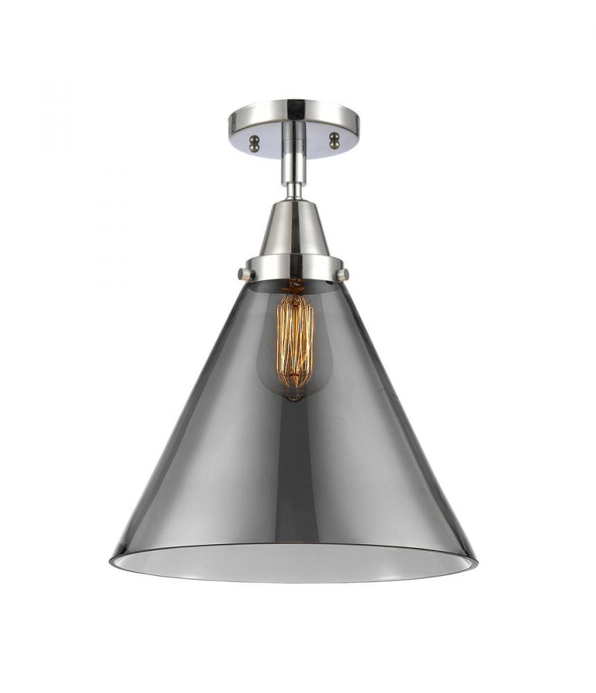 Cone - 1 Light - 12 inch - Polished Chrome - Semi-Flush Mount