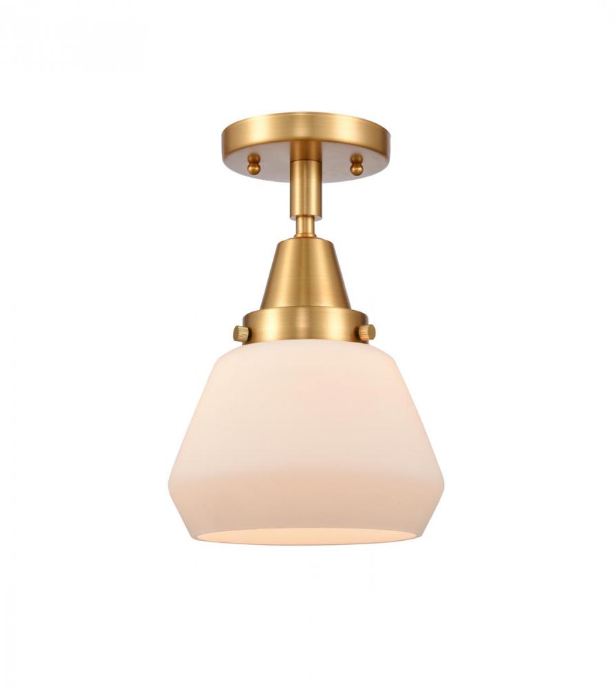 Fulton - 1 Light - 7 inch - Satin Gold - Semi-Flush Mount