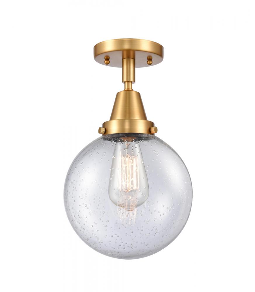 Beacon - 1 Light - 8 inch - Satin Gold - Semi-Flush Mount