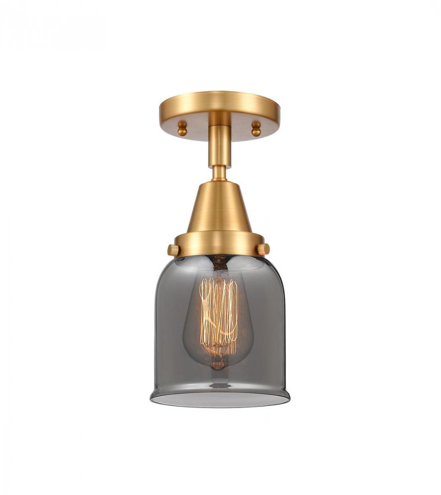 Bell - 1 Light - 5 inch - Satin Gold - Semi-Flush Mount