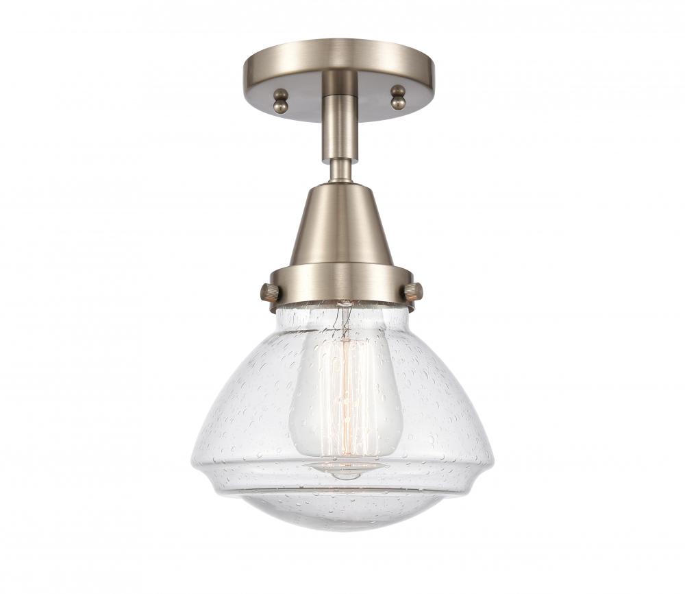 Olean - 1 Light - 7 inch - Brushed Satin Nickel - Semi-Flush Mount