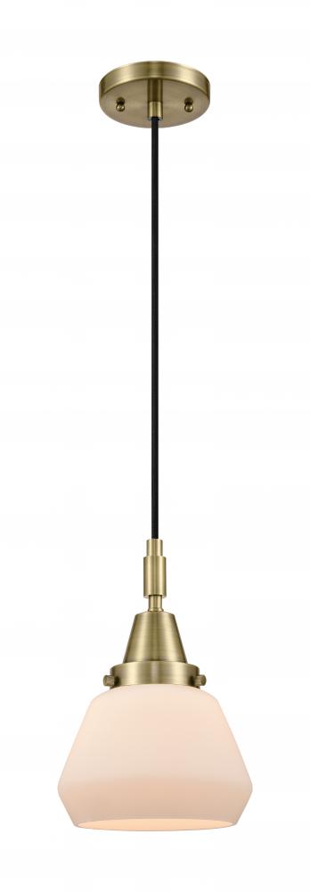 Fulton - 1 Light - 7 inch - Antique Brass - Mini Pendant