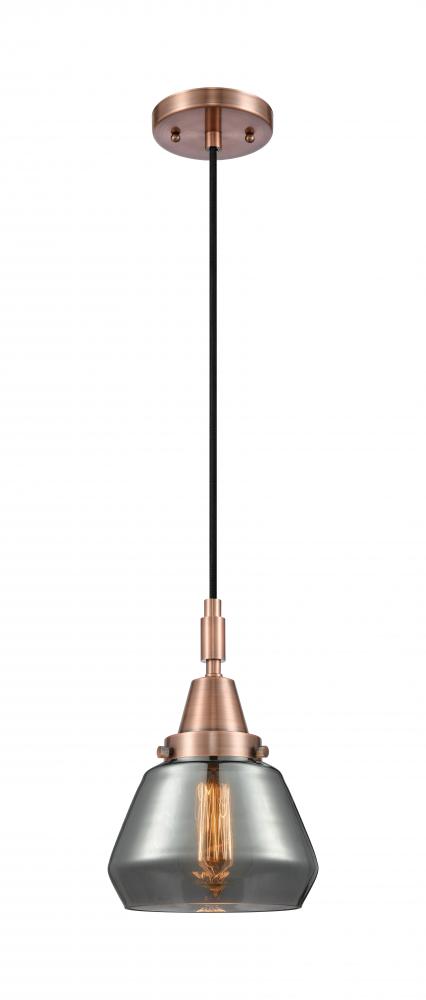 Fulton - 1 Light - 7 inch - Antique Copper - Mini Pendant