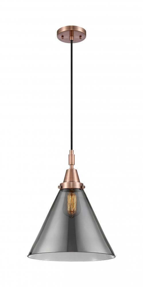 Cone - 1 Light - 12 inch - Antique Copper - Mini Pendant