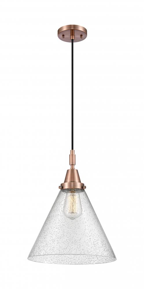 Cone - 1 Light - 12 inch - Antique Copper - Mini Pendant