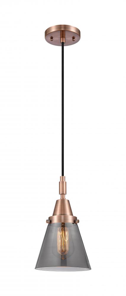 Cone - 1 Light - 6 inch - Antique Copper - Mini Pendant