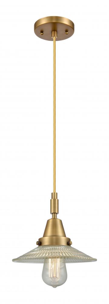 Halophane - 1 Light - 9 inch - Brushed Brass - Mini Pendant