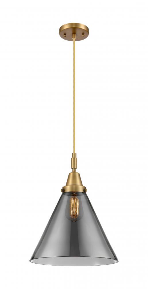 Cone - 1 Light - 12 inch - Brushed Brass - Mini Pendant