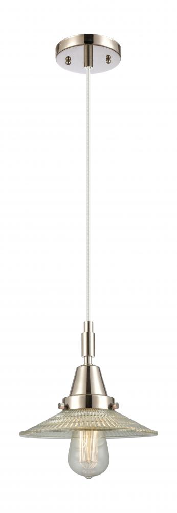 Halophane - 1 Light - 9 inch - Polished Nickel - Mini Pendant