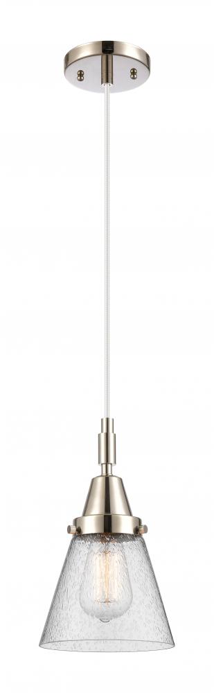 Cone - 1 Light - 6 inch - Polished Nickel - Mini Pendant